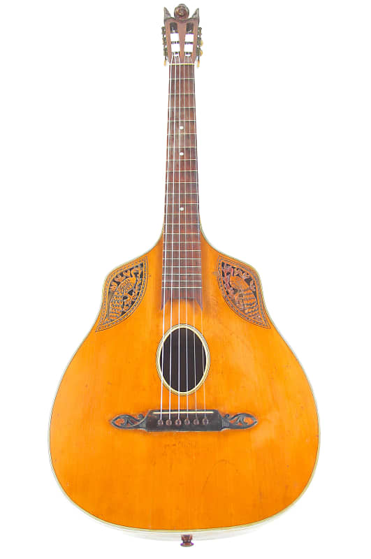 Coat of arms romantic guitar ~1910 - rare and unique - similar to Hermann Hauser, Richard Jacob Weissgerber + video! image 1