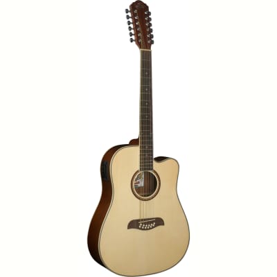 Oscar Schmidt OD312CE 12-String Cutaway Acoustic Electric Guitar, Natural for sale