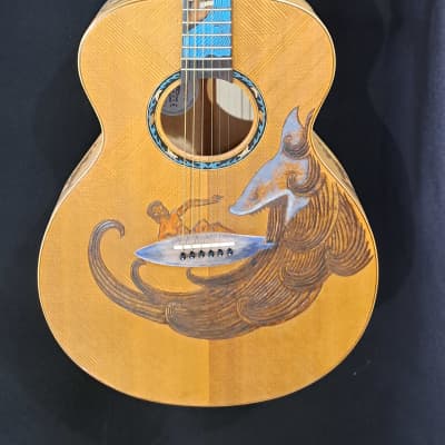 Blueberry NEW IN STOCK Handmade Acoustic Guitar Grand Concert Surfer for sale