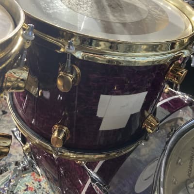 Carmine Appice’s Complete Mapex Orion Series Set, 6-Piece Plus Hardware and Cases! Excellent!! - Birdseye Transparent Violet image 14