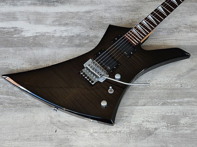 Grover Jackson M.F. Line日本製Made in Japan 1996 Grover Jackson Japan MF Line Rhoads Flying V (Quilt Red