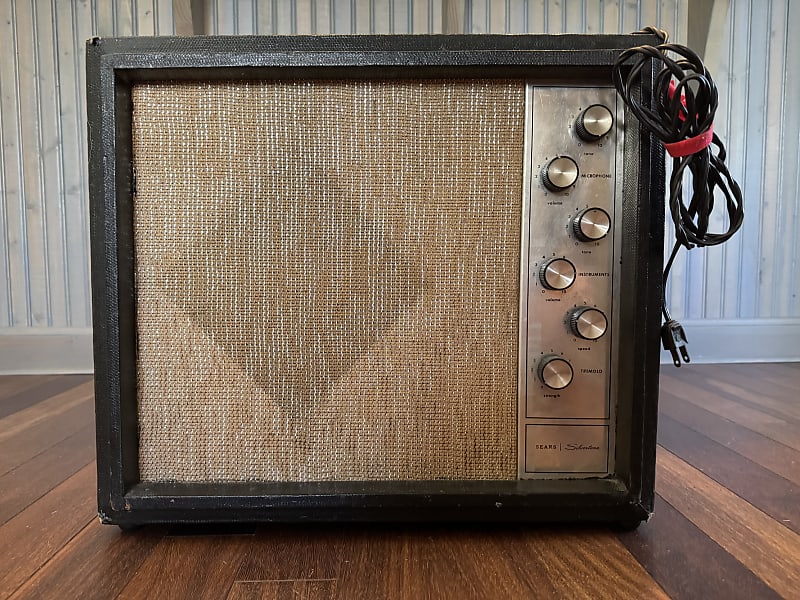Silvertone 1482 1x12 Guitar Combo 1960s - Black image 1