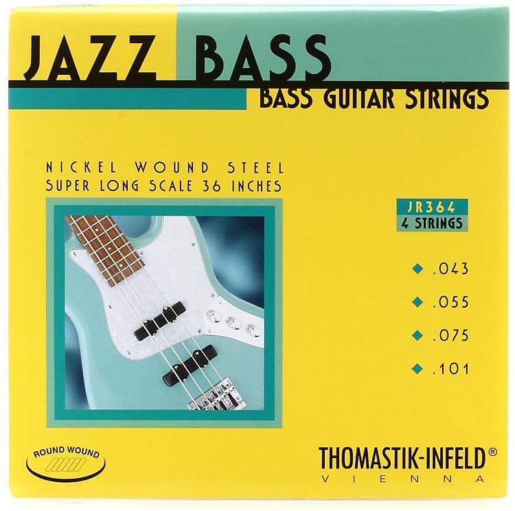 Thomastik-Infeld JR364 Jazz Round Wound Nickel  Roundcore Bass Strings - Medium (.43 - .101) image 1
