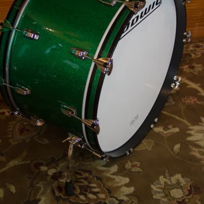 Ludwig Classic Maple Green Sparkle Drum Kit 26" 18" 14" image 5