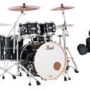 Pearl Masters Complete Quicksilver Black 22x18_10x7_12x8_16x16 Shell Pack +GigBags Authorized Dealer