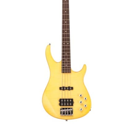 Monterey MCB-26TA Bass Guitar w/Active 3-Band EQ - Trans Amber image 1