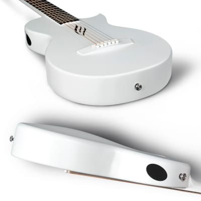 Enya Nova Go Carbon Fiber Acoustic Guitar White (1/2 Size) image 7