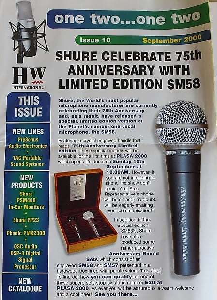 Shure 75th Anniversary - Special Edition SM57 and SM58 in Presentation Case