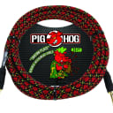 Pig Hog Tartan Plaid 10' Foot Guitar Instrument Bass Patch Cable 1/4 Mono Cord