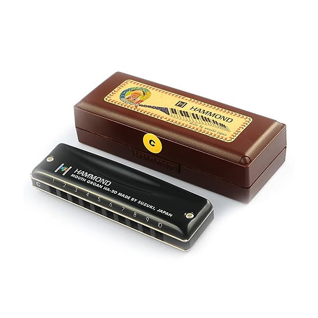 Suzuki HA-20 Hammond Mouth Organ ProMaster Harmonica - Key of C