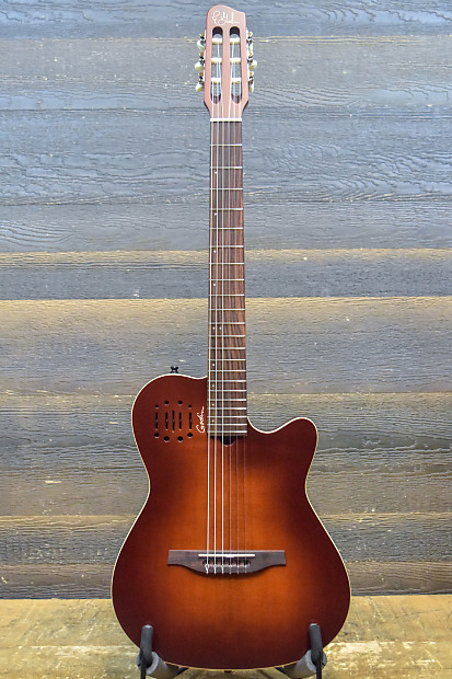 Godin multiac nylon sales encore burnt umber