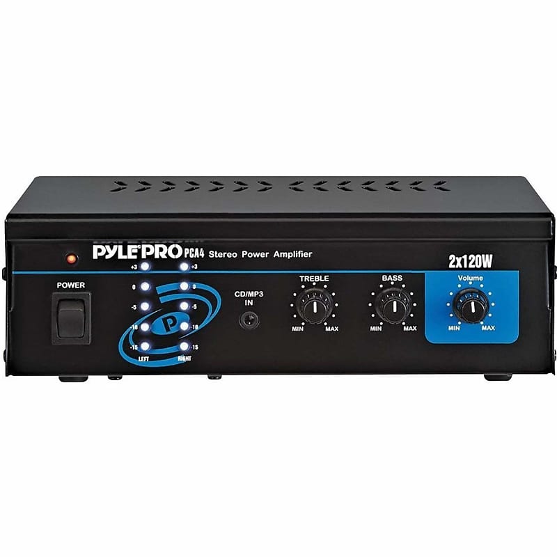 Pyle Bluetooth Audio Power Amplifier - 2x120 Max Amp Power, Portable 2  Channel Surround Sound Stereo Receiver with USB/MP3 Reader, LED Indicator