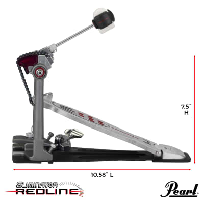 Pearl Eliminator Solo Bass Drum Pedal, Red Cam image 6