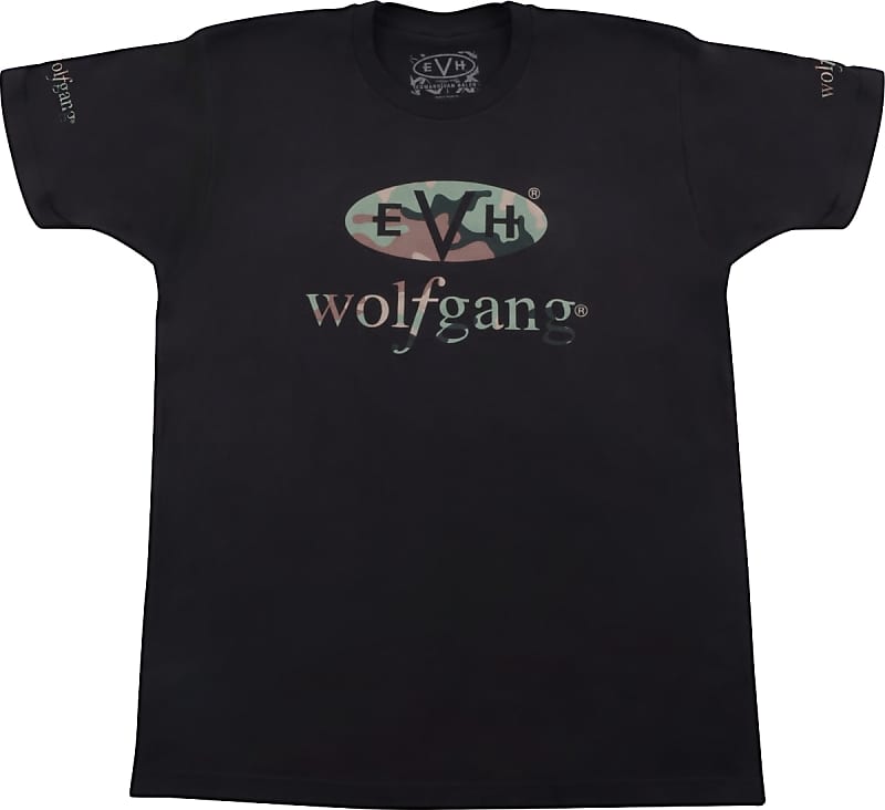 EVH Wolfgang Camo Logo Men's T-Shirt Black XL image 1