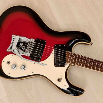 2000s Mosrite USA Ventures Model Mark I 1964 Vintage Reissue Red Sunburst w/ Vibramute, Fillmore image 9