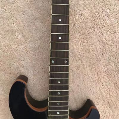 Double Cutaway Glossy Black Guitar Body with Neck, Rosewood Fretboard imagen 5