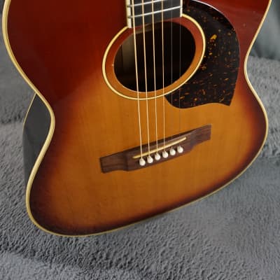 Yamaki BP-30S Petit Series Buffalo Headstock Japan Sunburst Acoustic Guitar image 1