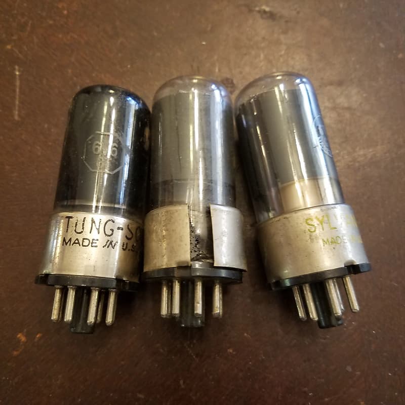 Raytheon etc. ONE (1) 6V6GT Beam Power tNOS AT1000 TESTED Vacuum Tube  greyglass metal base 6V6 Audio 1940-1946