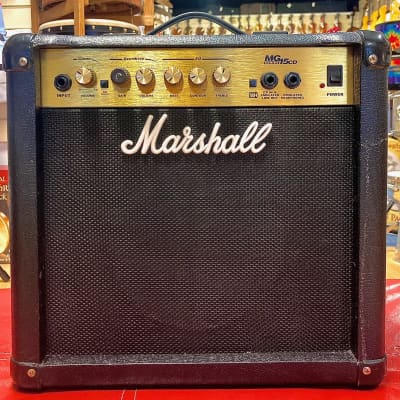 Marshall Mg15Gfx Amplificatore Combo per Chitarra Con Effetti Incorporati,  Amplificatore per Esercizi Adatto per Chitarra Elettrica, Nero e Oro