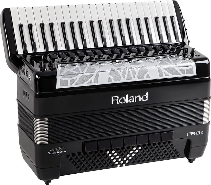 V-Accordion Roland FR-8X BK Black Piano-Type 41 Keyboard Brand New image 1