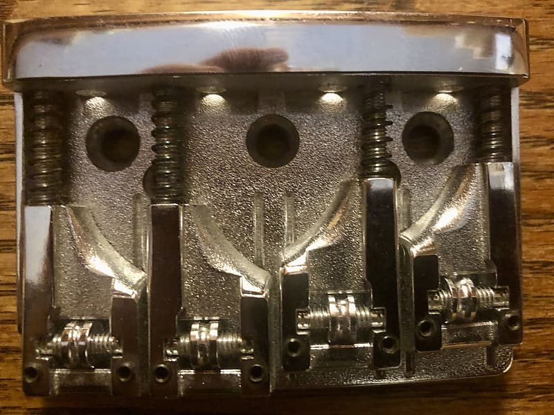 Schaller 4String Roller Bass Bridge Chrome Reverb