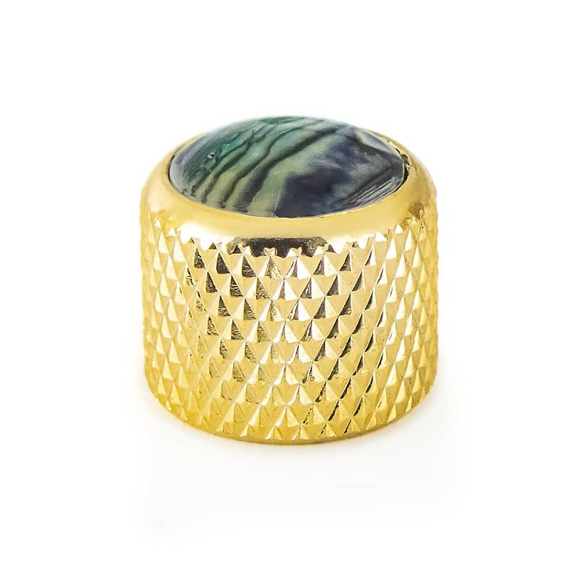 Pushfit Metal Control Knob, Abalone Inlay NP041 Reverb