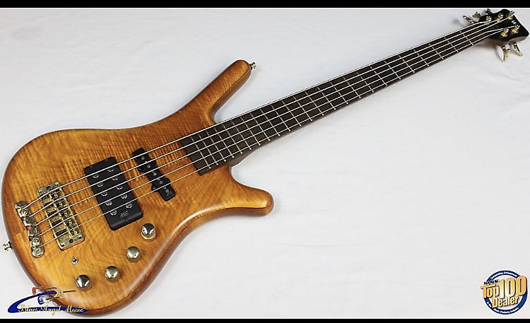 Warwick FNA Jazzman 5 String Bass w/ Gig Bag, Flamed Maple | Reverb