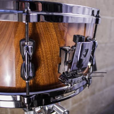 Custom Handcrafted 6.5" x 14" Walnut Stave Snare Drum image 9