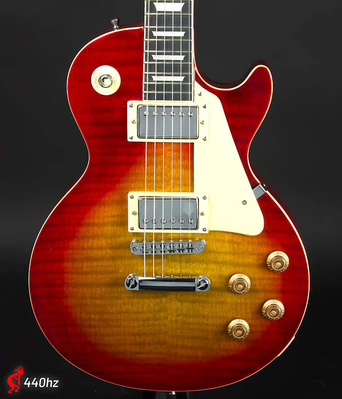 Eko VL-480 Les Paul Aged Cherry Sunburst Flametop | Reverb