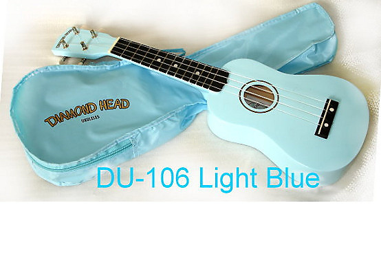 Diamond Head Soprano Ukulele w Bag Light Blue Reverb