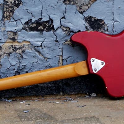 MURPH SQUIRE ii-T 1965 Aged Candy Apple Red. Offset Guitar Styled after Jaguar and Strat. ULTRA RARE image 18