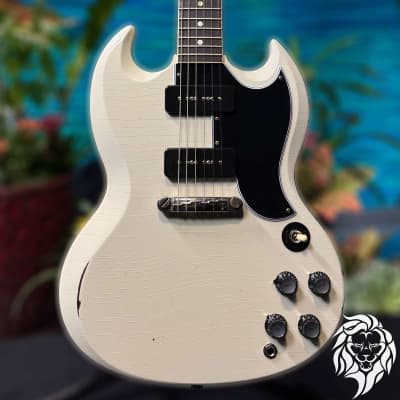 Gibson Custom 1963 SG Special Reissue Murphy Lab Light Aged Polaris White 404253 image 1