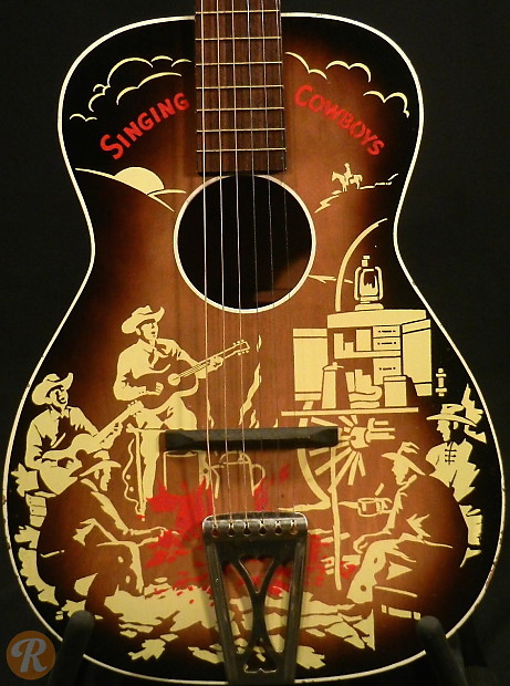 Harmony H1057 Singing Cowboy Sunburst With Print image 1