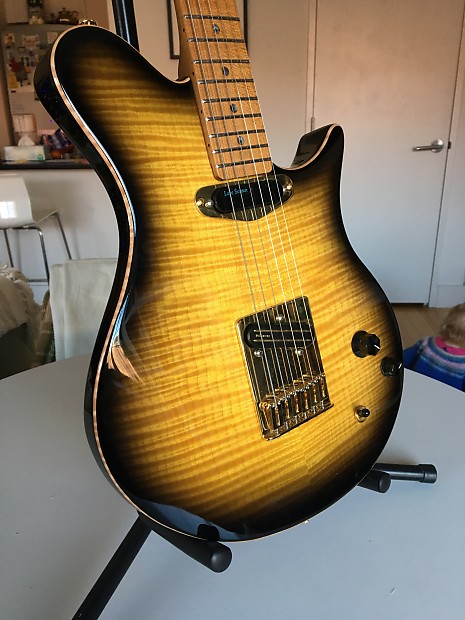 Warmoth Velocity Guitar, Chambered, Zebrawood top, thick