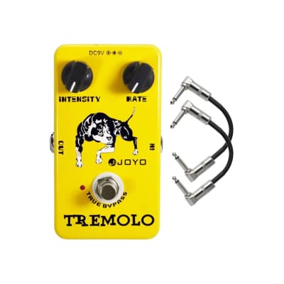 Joyo JF-09 Optical Tremolo Guitar Effects Pedal with Patch Cables for sale