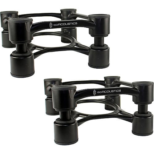 IsoAcoustics Aperta 200 Aluminum Acoustic Isolation Speaker Stands (Black)  2-Day Delivery image 1