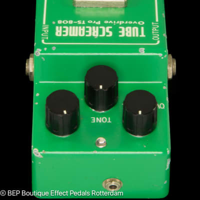 Ibanez TS-808 Tube Screamer with Texas Instruments RC4558P op amp 1981 with "R" Logo and Lock on Nut s/n 108665 Japan image 7
