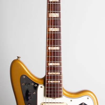 Fender  Jaguar Solid Body Electric Guitar (1966), ser. #183558, original black tolex hard shell case. image 8