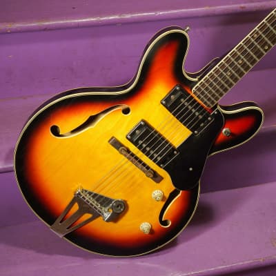 1960s Conqueror (Japan) Hollowbody 330/335-Style Electric Guitar (VIDEO! Work Done, Ready to Go) image 2