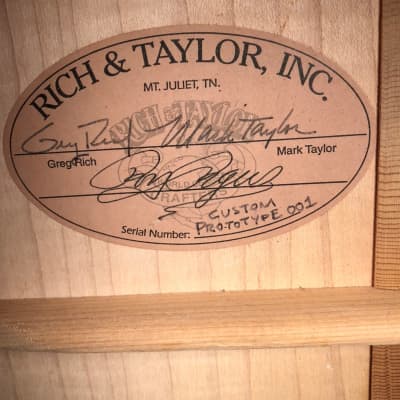Rich & Taylor Roy Rogers "King of the Cowboys" Tribute Prototype Guitar Signed by Roy & Dale image 12