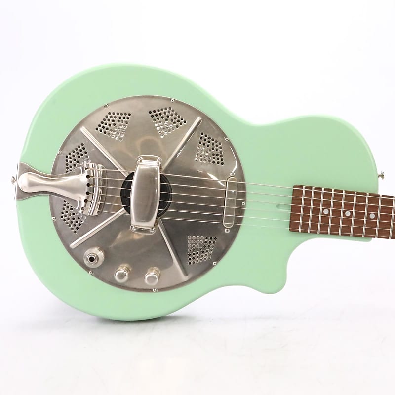 National Reso-phonic Resolectric Res-o-tone Seafoam Green Dobro Guitar w/ Case #50496 image 1