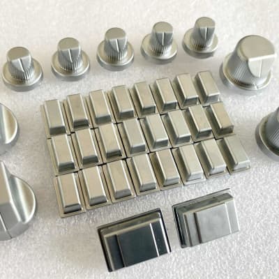 silver knobs/buttons set compatible TB-303 RE-303 TT-303