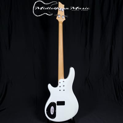 Schecter C-4 Deluxe Bass Guitar - 4-String Active Bass - Satin White Finish image 5
