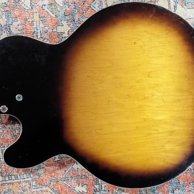 1961 Harmony H22 Short Scale Bass guitar, Gold Foil PU, Super Clean Shape, w/Hard Case image 12