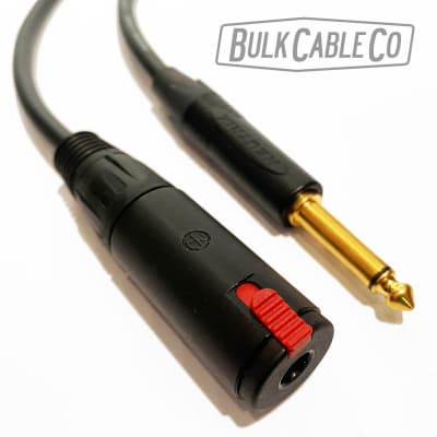 12 FT - Mogami 3082 Speaker Extension Cable - Neutrik NJ3FC6-B Female > NP2X-B Straight Connector