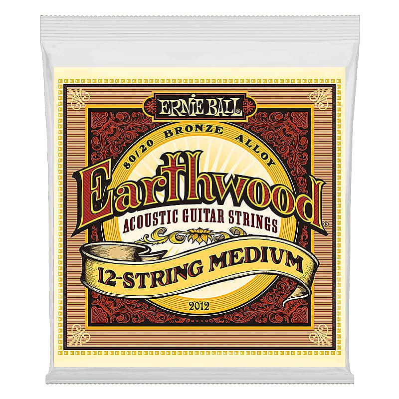 Ernie Ball Guitar Strings 12-String Acoustic Earthwood Medium 2012 image 1