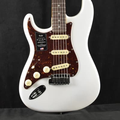 Fender American Ultra Stratocaster Left-Handed Arctic Pearl SCRATCH AND DENT image 1