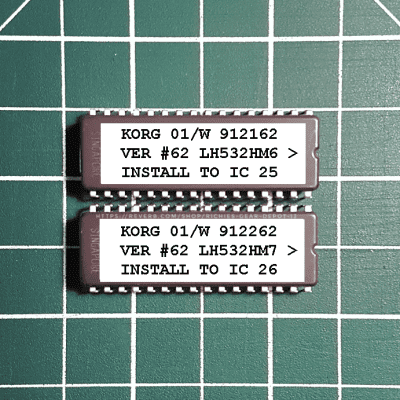 Korg 01/w OS Version 62 EPROM Firmware Upgrade SET