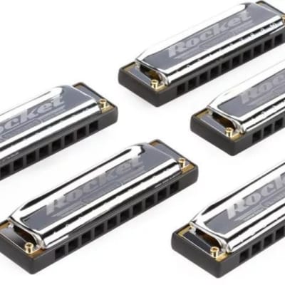 Hohner Rocket Harmonica 5 Pack – C, G, A, D And Bb image 1