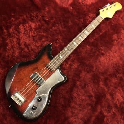 c.1960s Guyatone EB-4 Offset Body MIJ Vintage Bass“Brown Burst” image 2